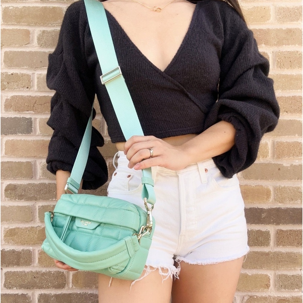 Kate Spade Softwhere Quilted Leather Small Convertible Crossbody Summer Rain